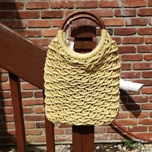 Yellow Crochet Clutch Bag